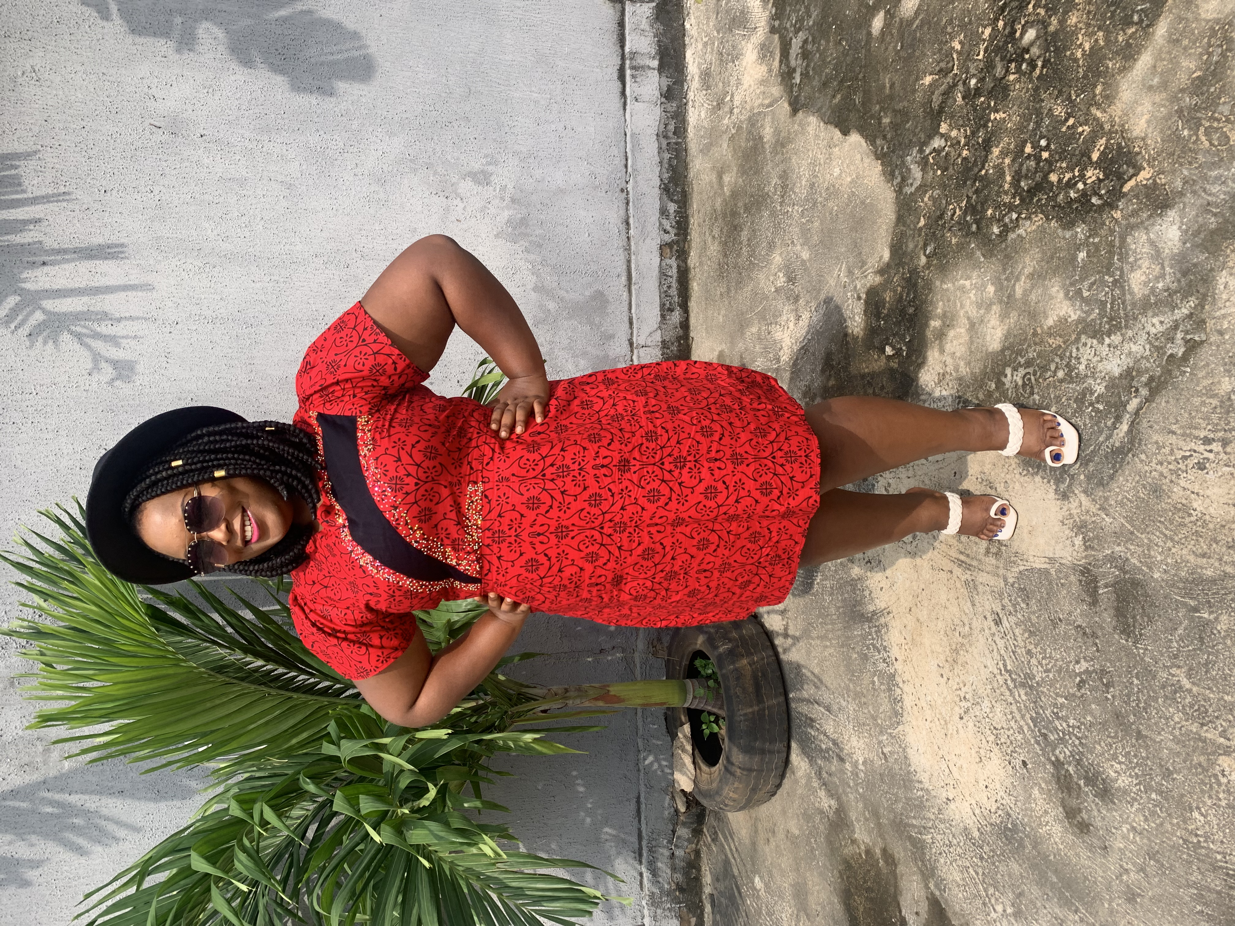 Red ♥️ casual ankara gown for casual outings image