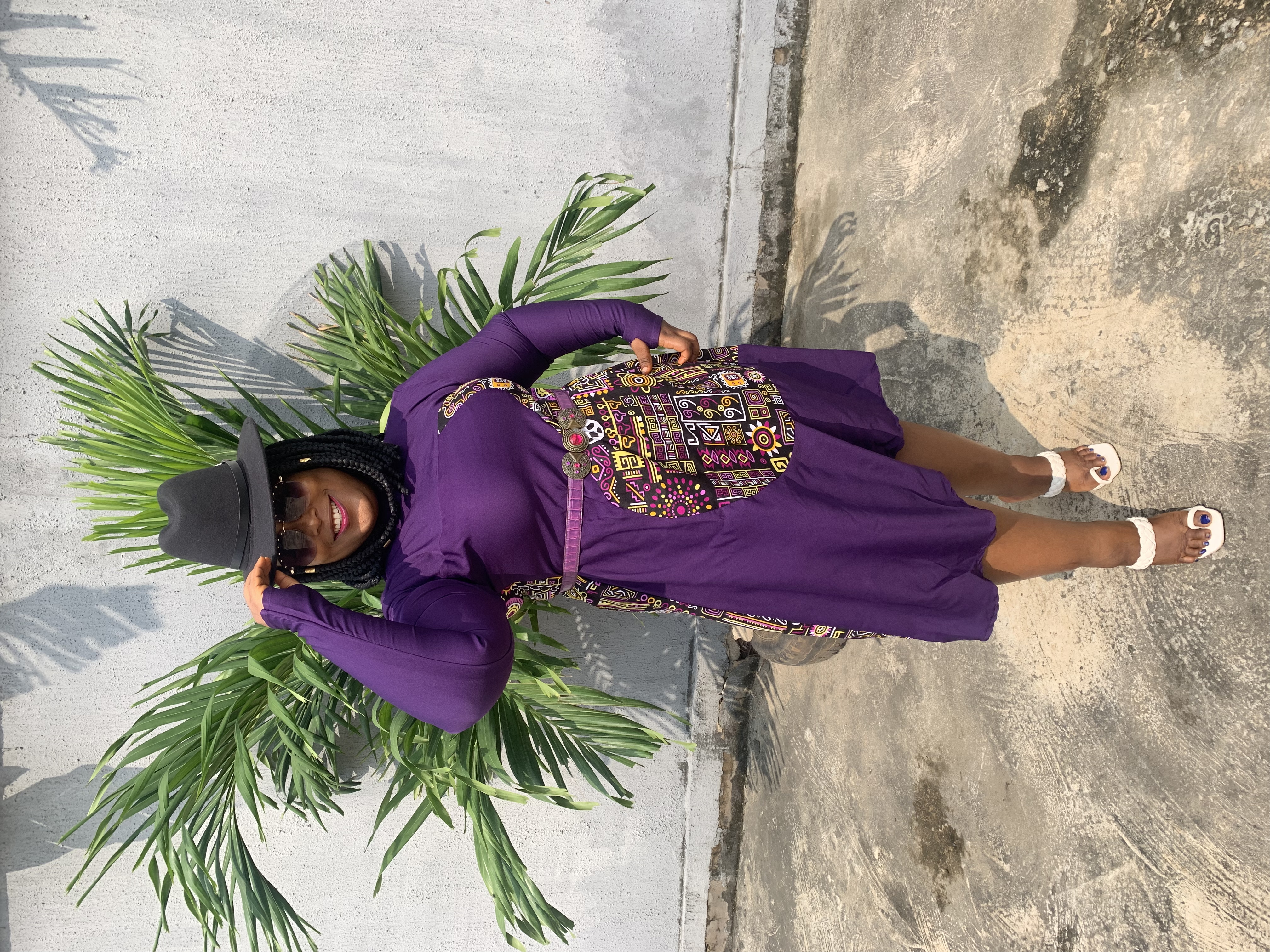 Ankara free purple 🟣💜 gown
