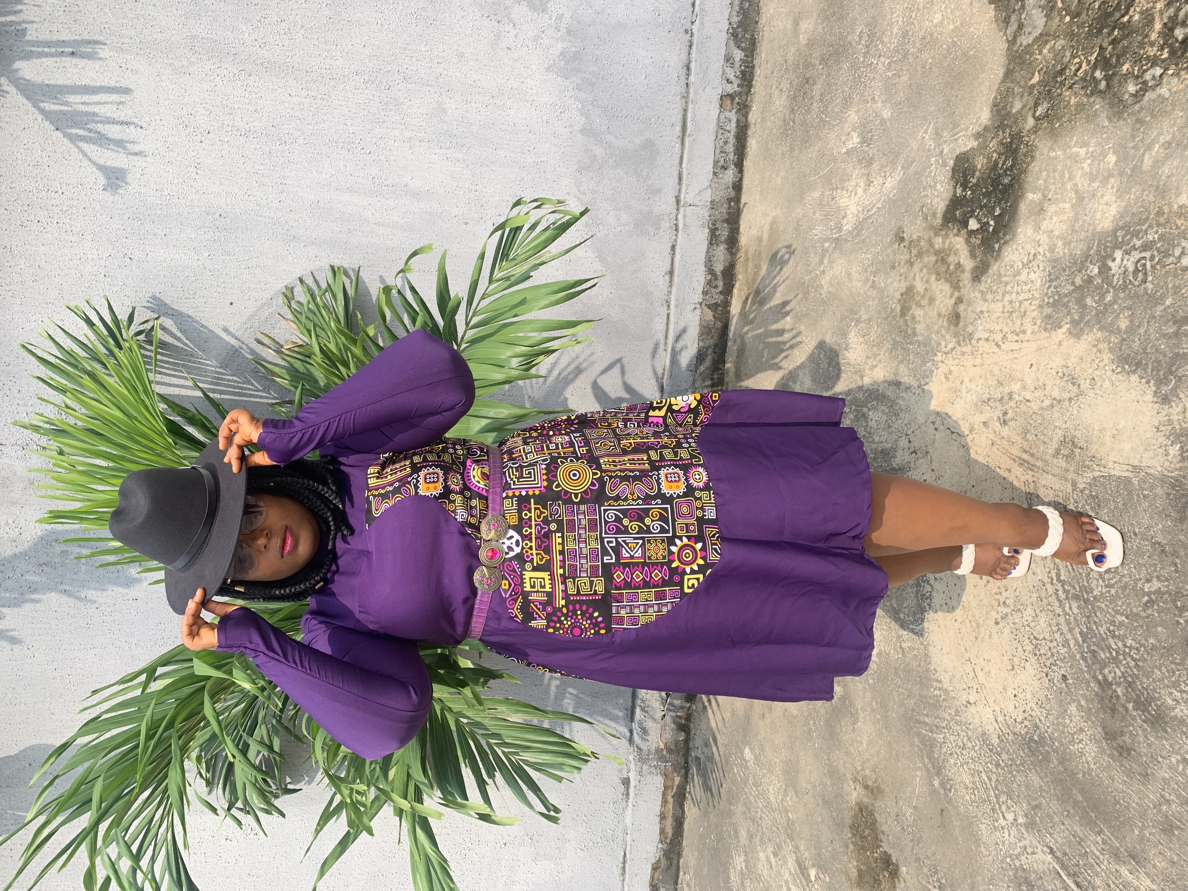 Ankara free purple 🟣💜 gown image