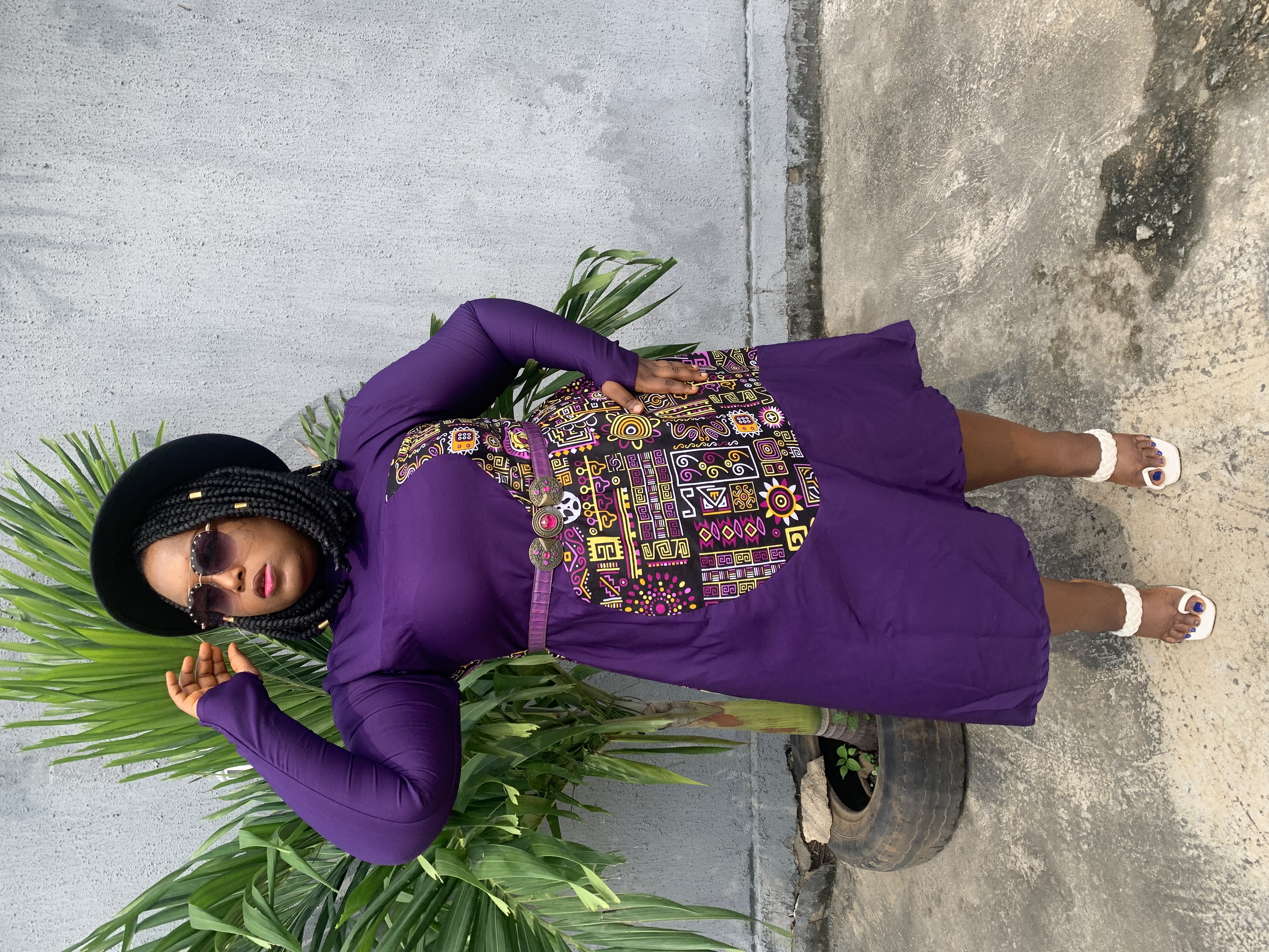 Ankara free purple 🟣💜 gown image