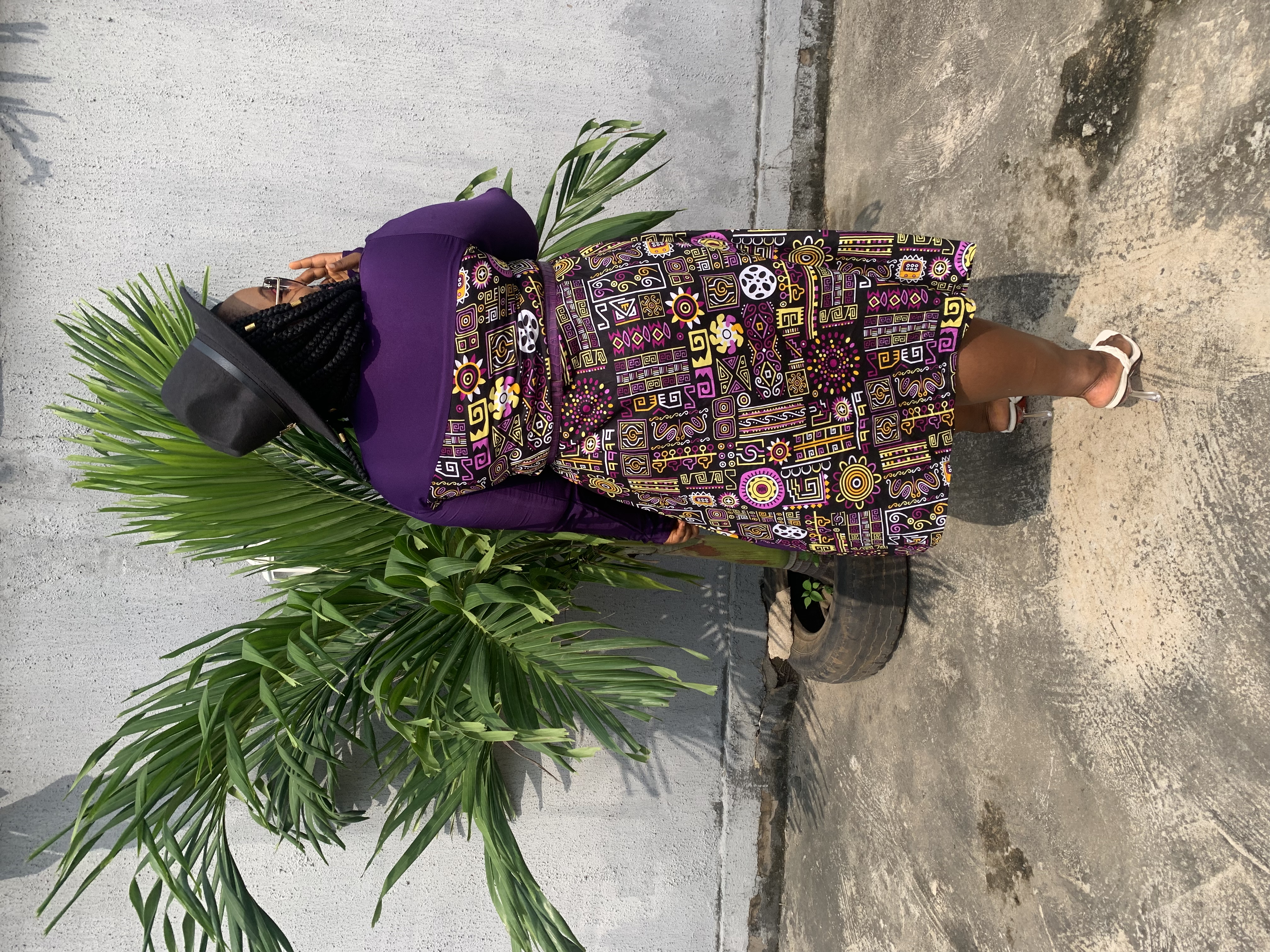 Ankara free purple 🟣💜 gown image