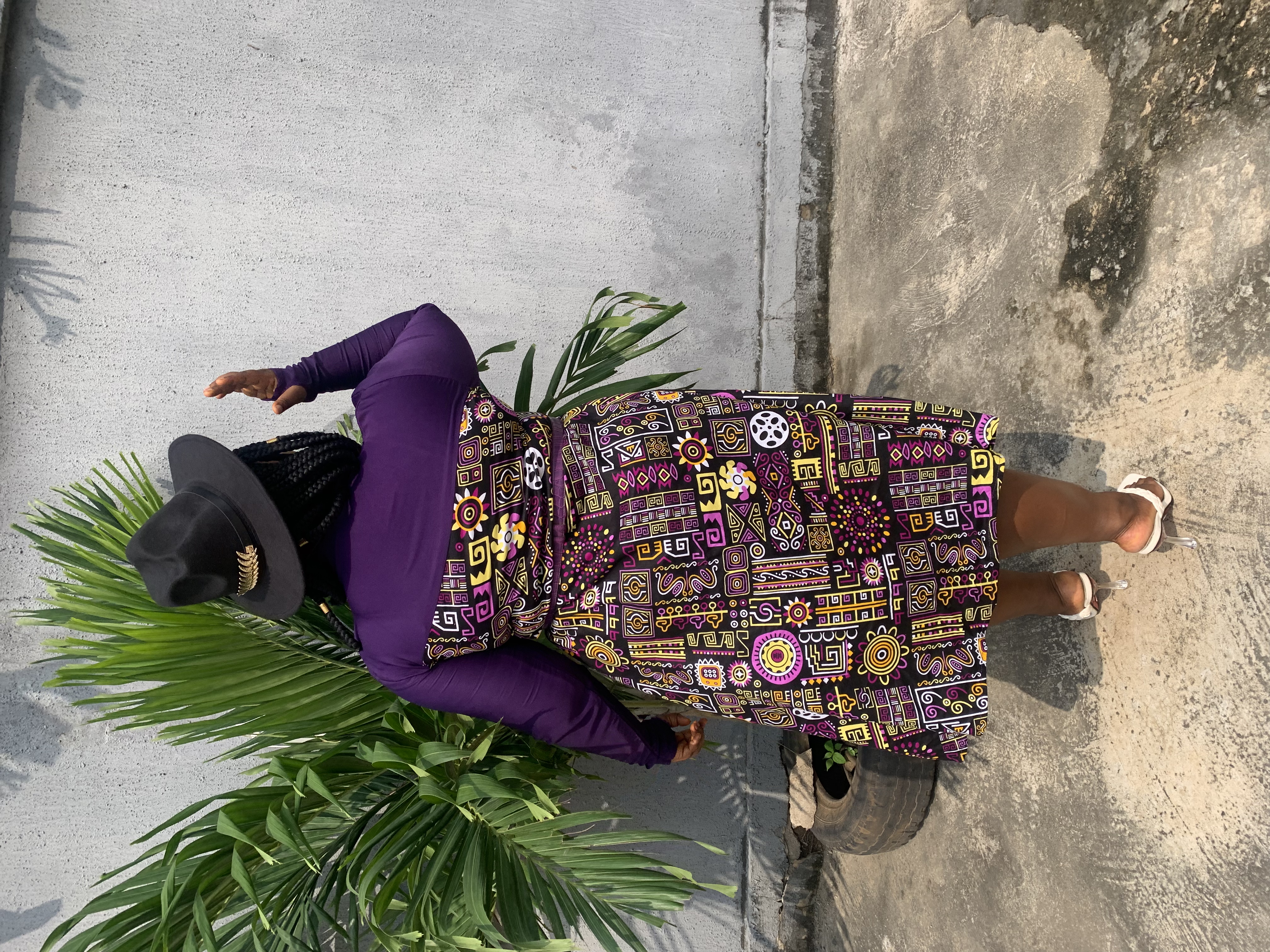 Ankara free purple 🟣💜 gown image
