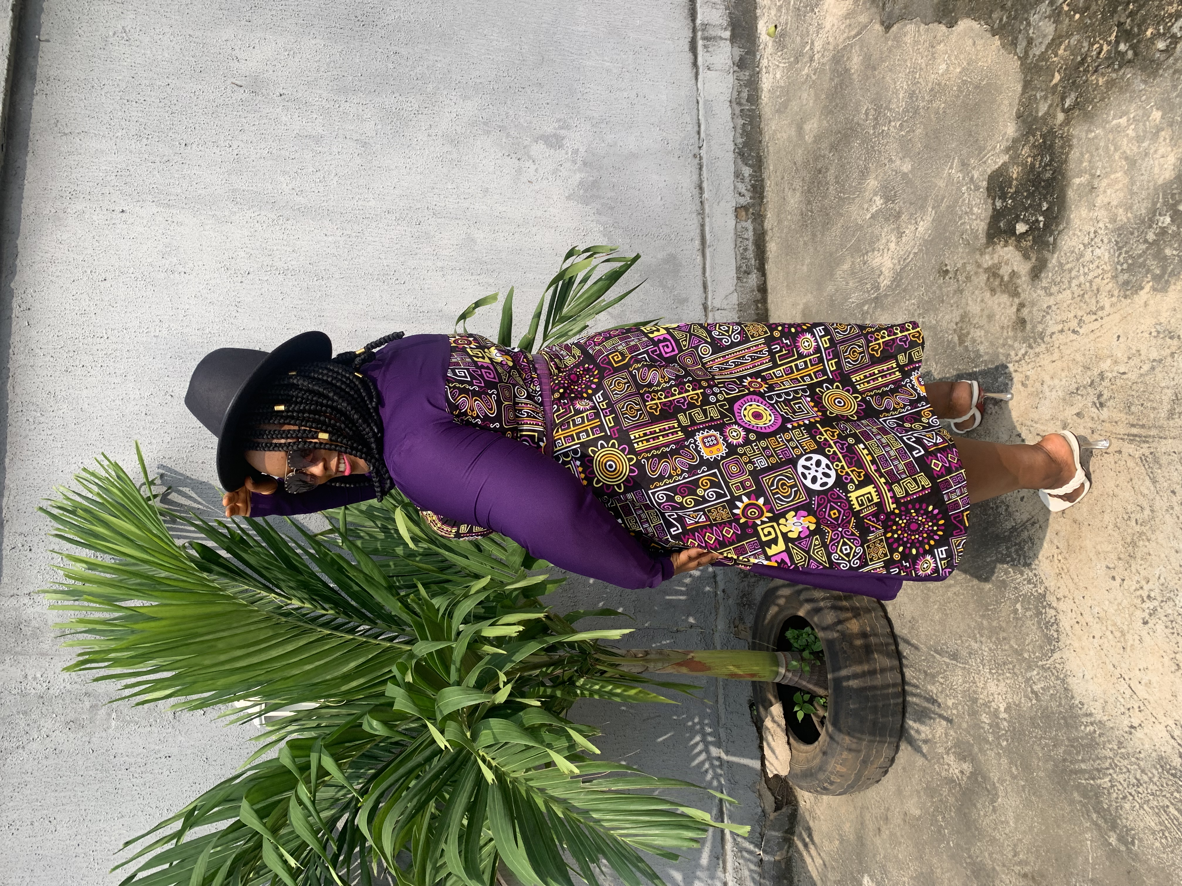Ankara free purple 🟣💜 gown image
