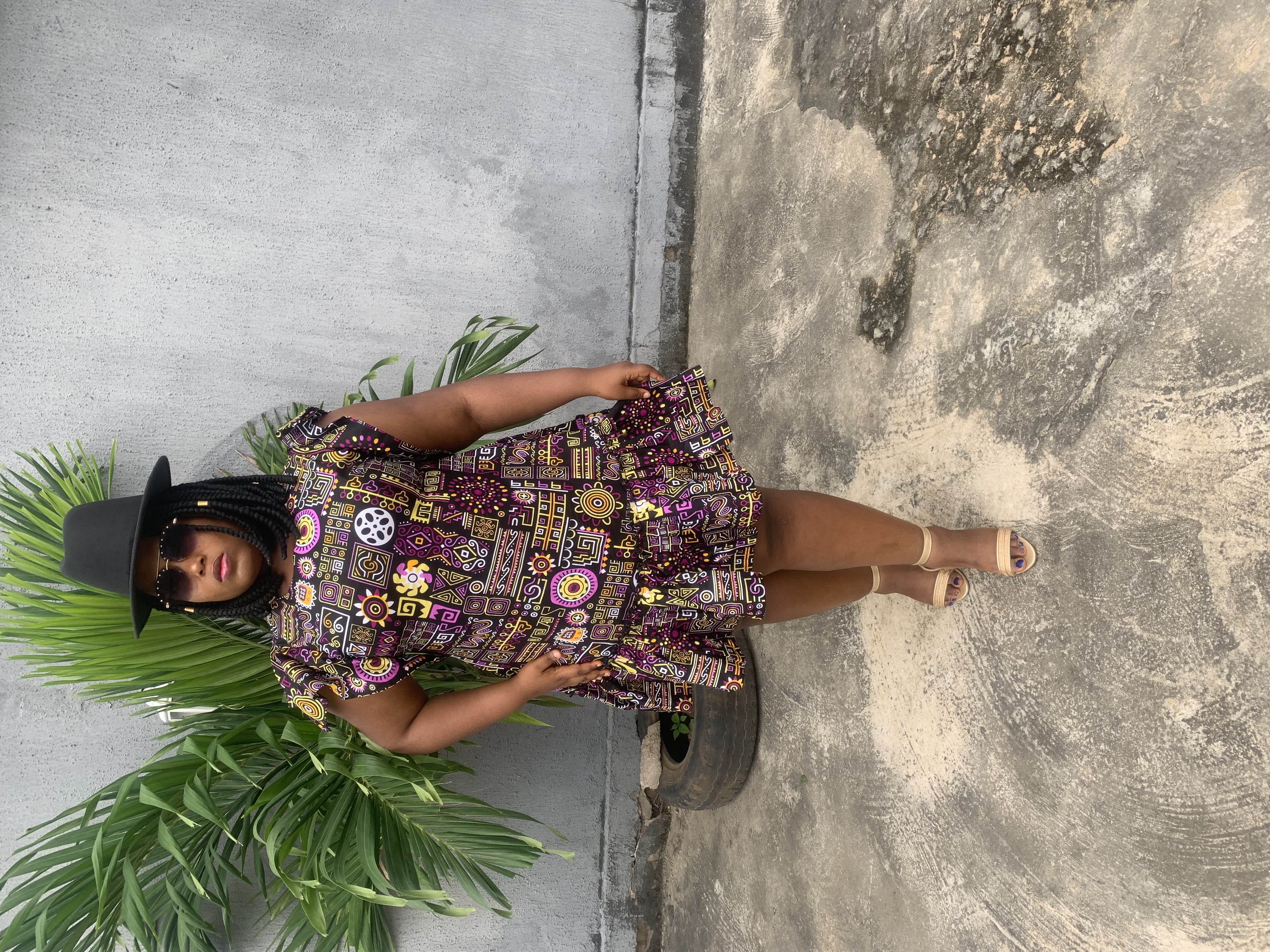 Free short ankara gown 🟣🟣🟣💜 image