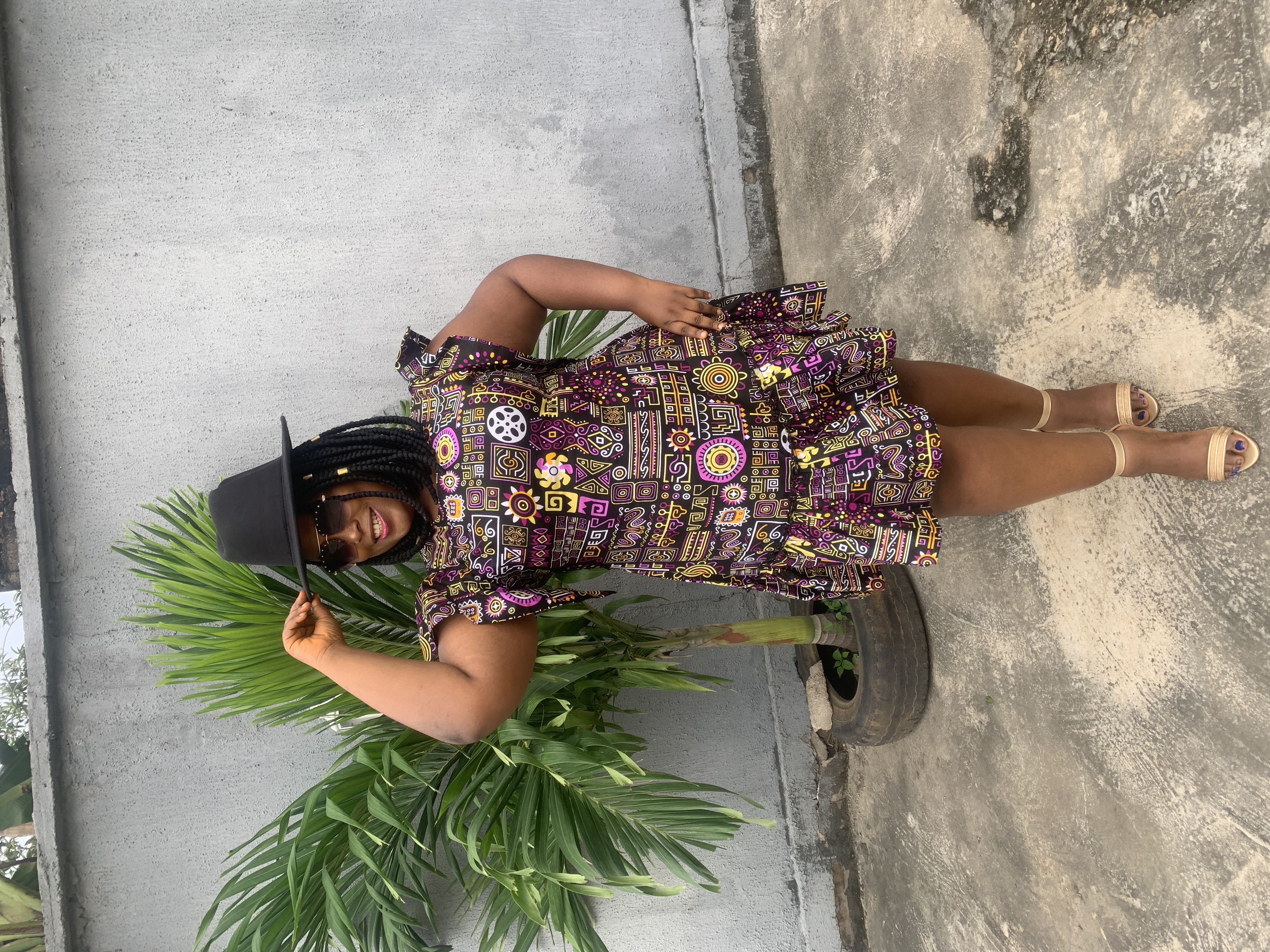 Free short ankara gown 🟣🟣🟣💜 image