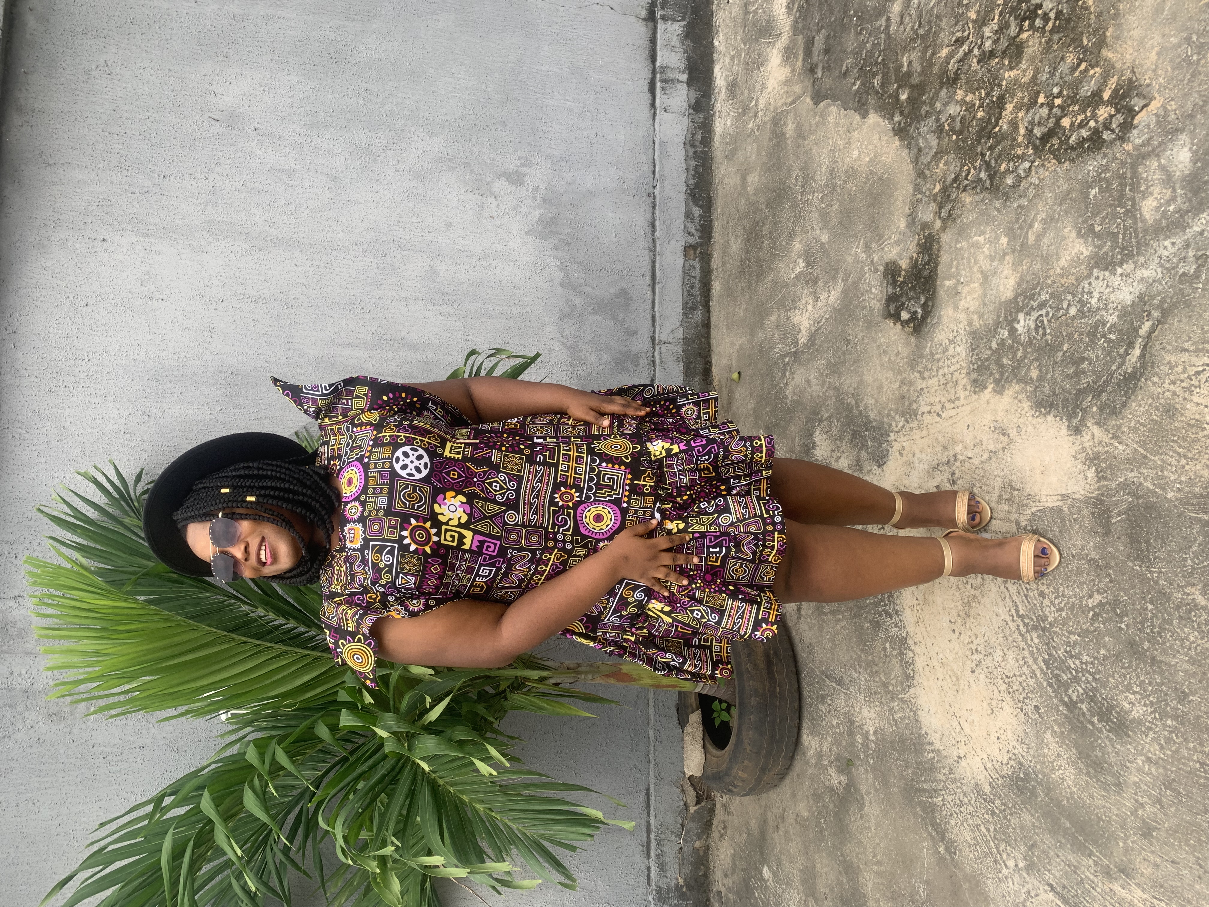 Free short ankara gown 🟣🟣🟣💜 image