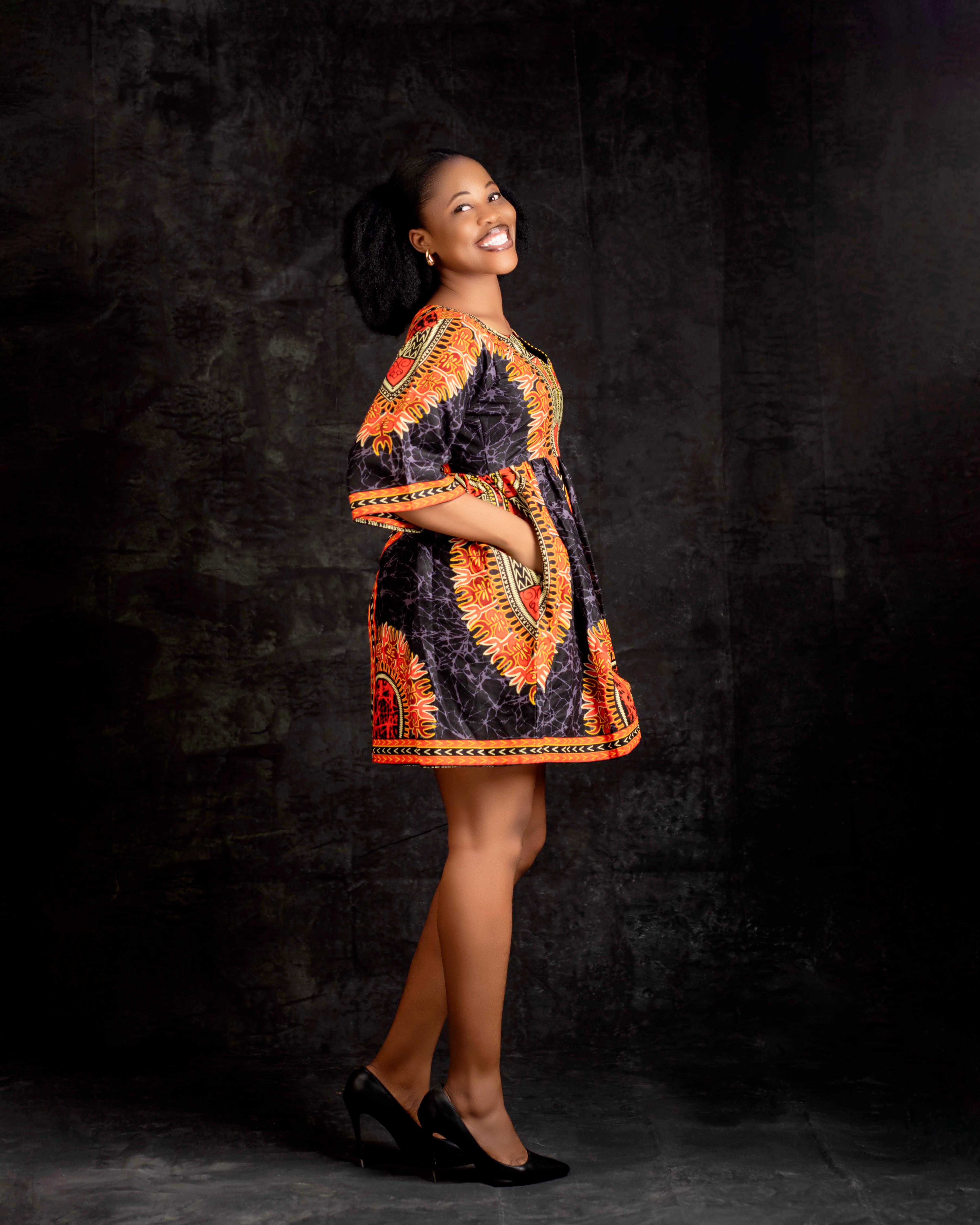 EASY PEASY SHORT ANKARA GOWN image
