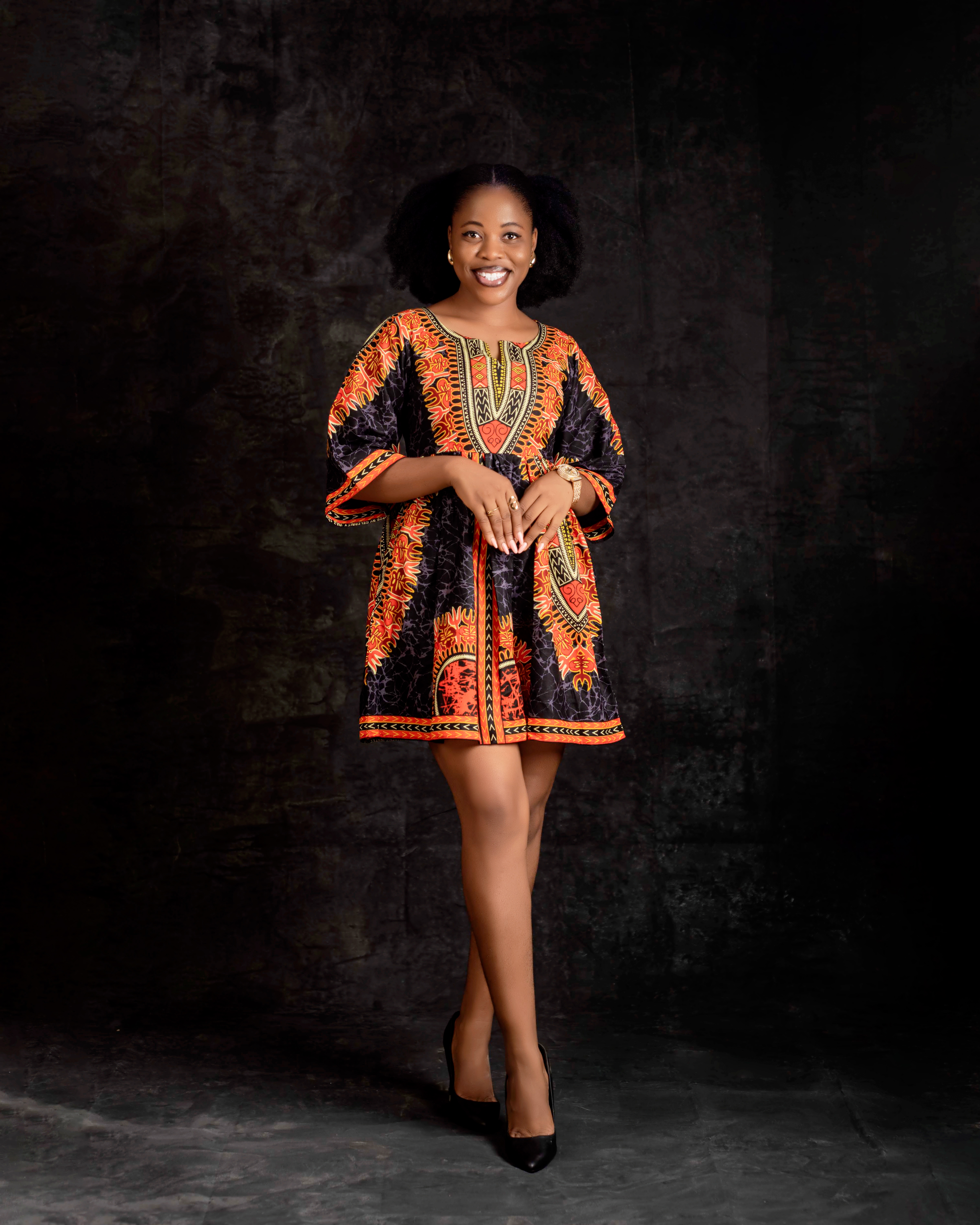 EASY PEASY SHORT ANKARA GOWN image