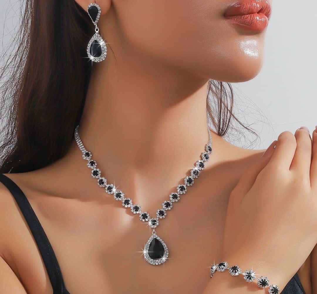 Waterdrop Rhinestone Jewelry Set image