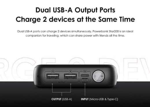 itel 20000mAh Dual Output & Dual Output Fast Charging Power Bank + Free Gift image