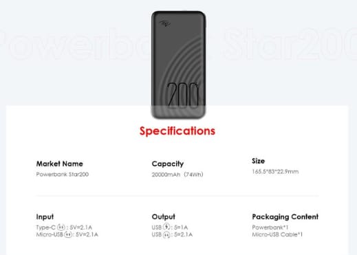 itel 20000mAh Dual Output & Dual Output Fast Charging Power Bank + Free Gift image